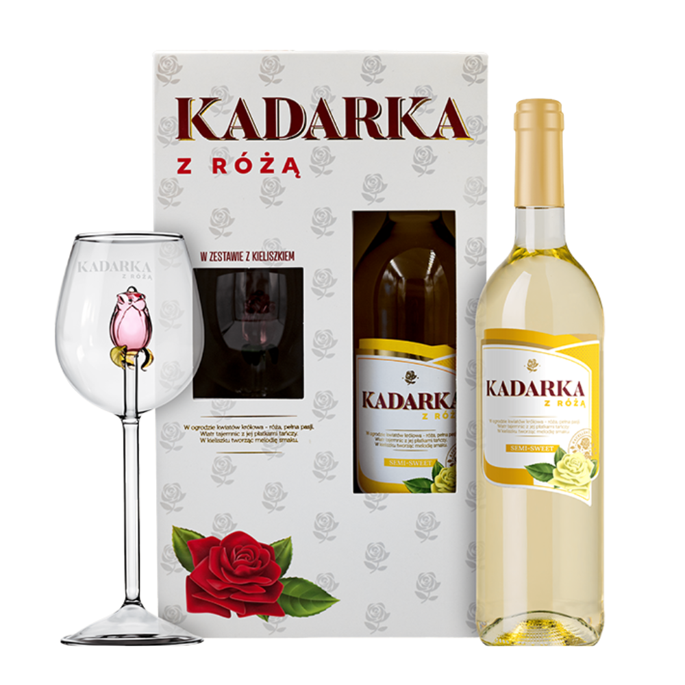 Wino Kadarka z różą 11% białe półsłodkie 750 ml