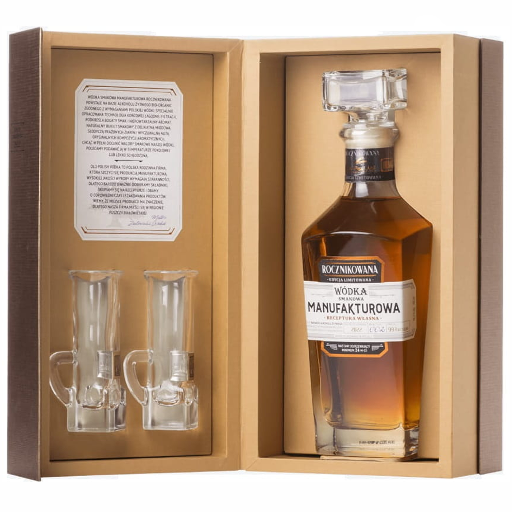 Wódka Manufakturowa Rocznikowana Smakowa + Etui i szkło 46,4% 700 ml