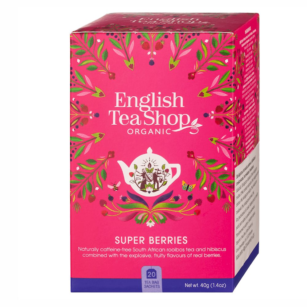 Herbata English Tea Shop Owocowa - Hibiskus z Truskawką, Borówką i Maliną 50 saszetek piramidka