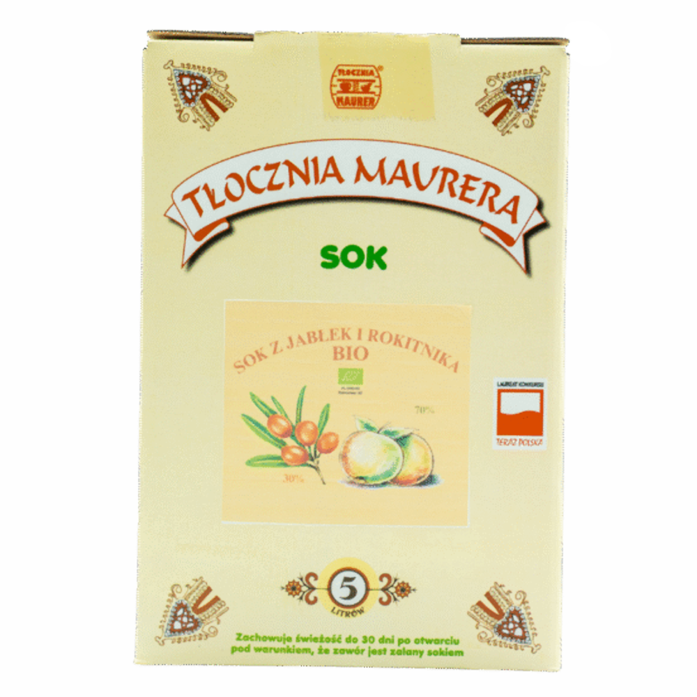 Sok Tłocznia Maurer rokitnik z jabłkiem BIO 5000 ml