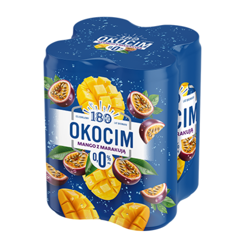 Piwo Okocim Mango z Marakują 0% 500 ml 4-pak Puszka
