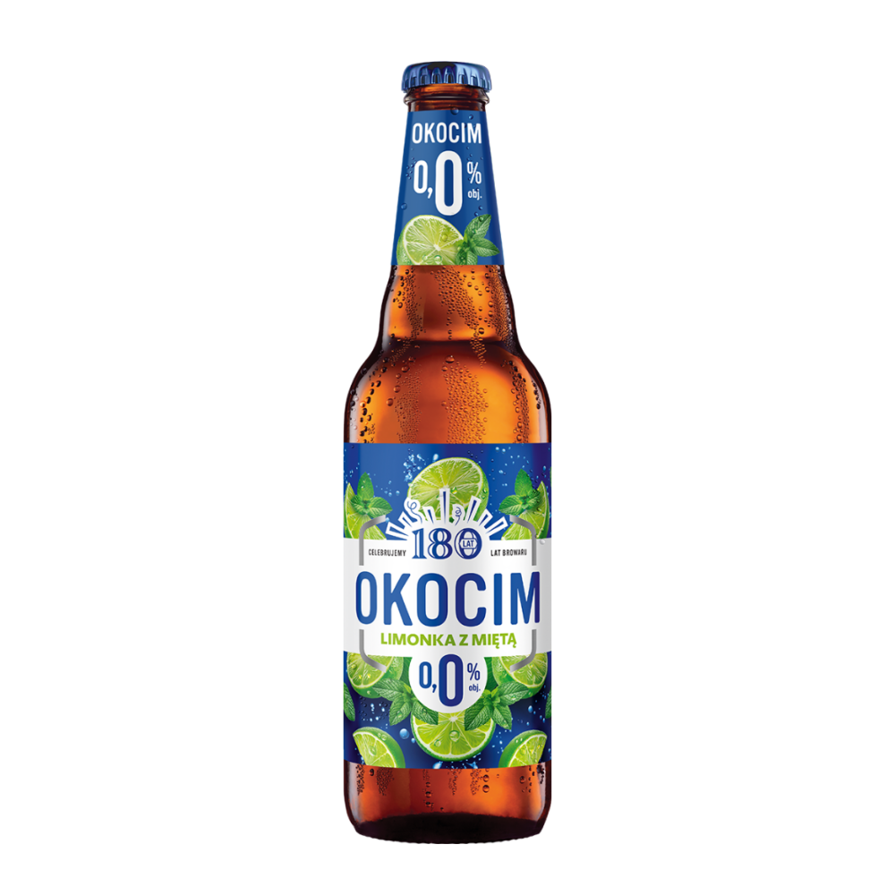 Piwo Okocim Limonka z Miętą 0% 500 ml