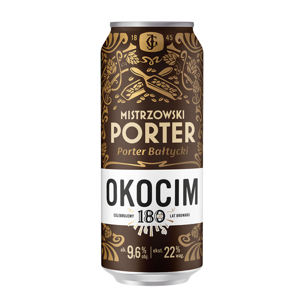 Piwo Okocim Mistrzowski Porter 9,6% 500 ml puszka