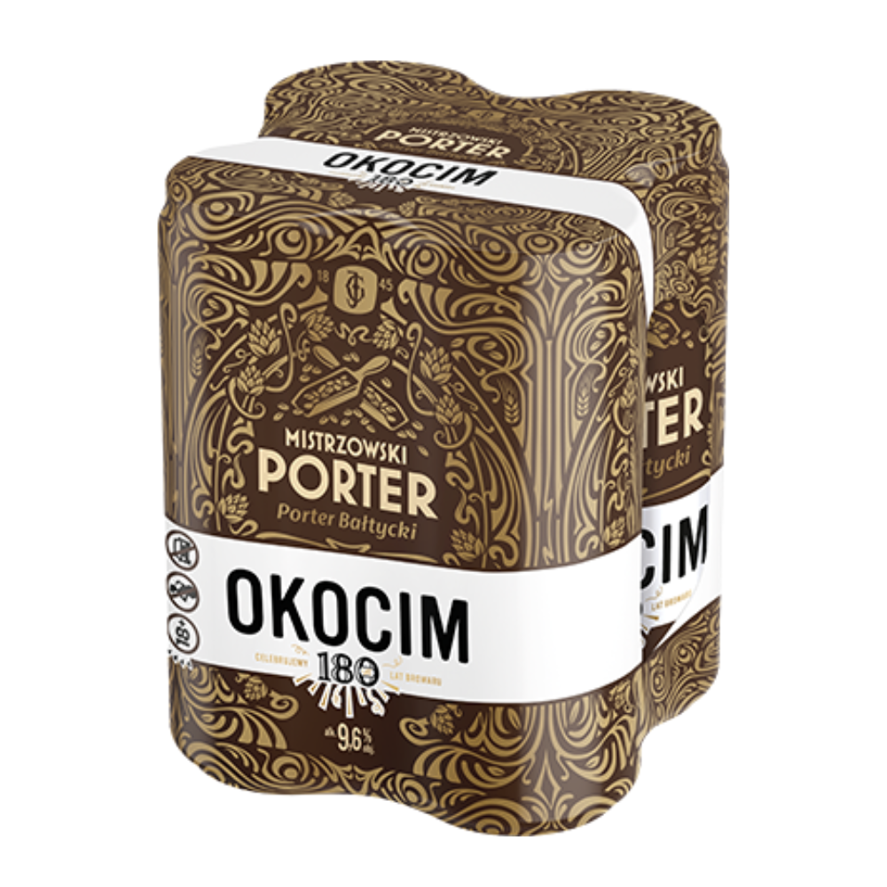 Piwo Okocim Mistrzowski Porter 9,6% 4-pak 500 ml puszka