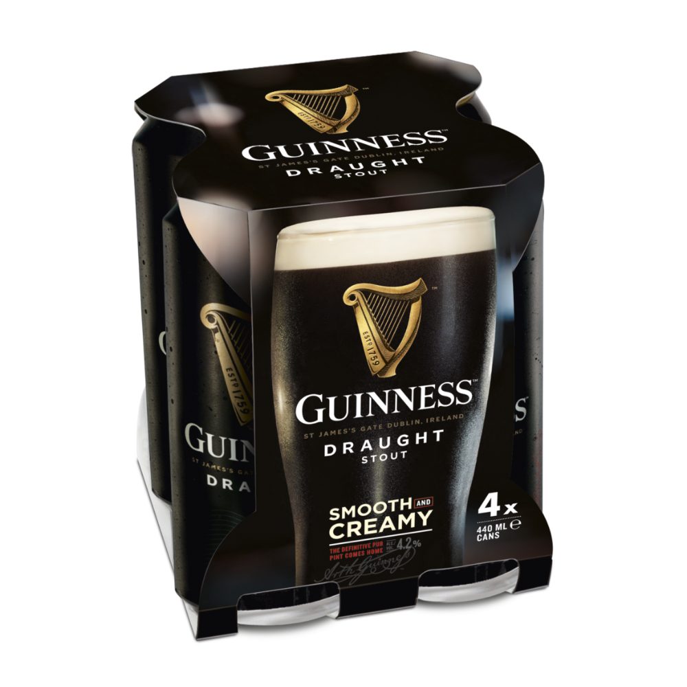Piwo Guinness Draught Irish Stout 4,2% 440 ml 4-pak puszka
