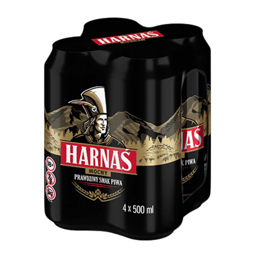 Piwo Harnaś Mocny 6,5% 500 ml 4-pak Puszka
