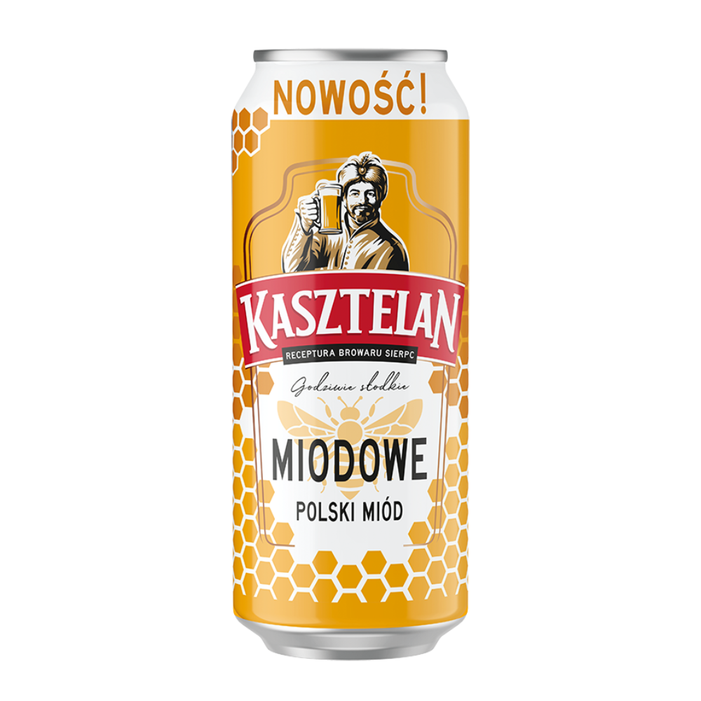Piwo Kasztelan Miodowe 4,8% 500 ml puszka