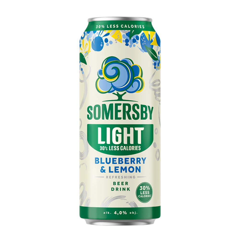 Piwo Somersby Blueberry & lemon Light 4% 500 ml Puszka