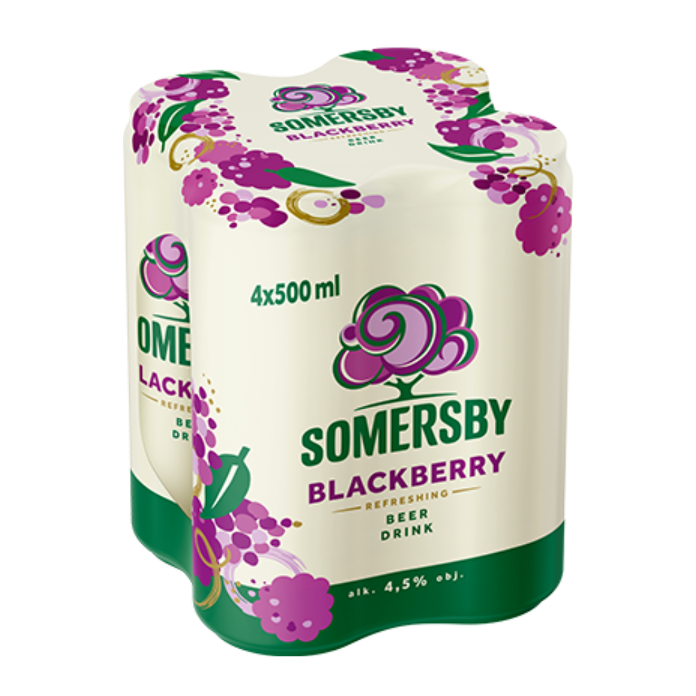 Piwo Somersby Blackberry 5% 500 ml 4-pak puszka