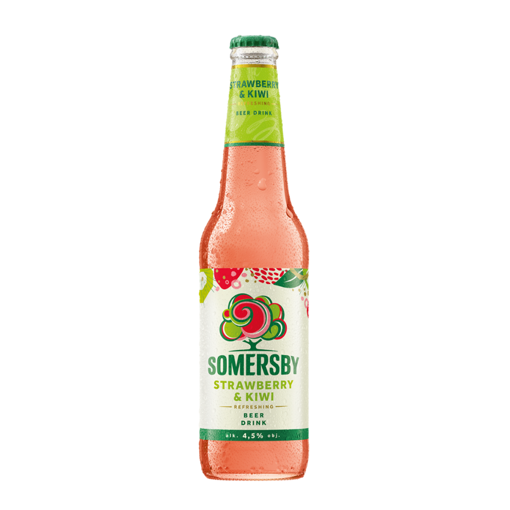 Piwo Somersby Strawberry & Kiwi 4,5% 400 ml