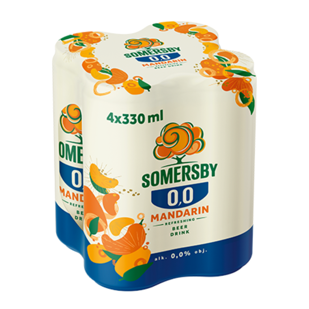 Piwo Somersby Mandarin 0,0% 330 ml 4 pak puszka