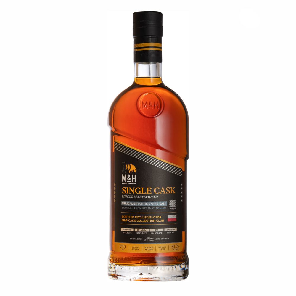 Whisky M&H Biblical Bittuni Red Wine M&P Cask 61,2% 700 ml