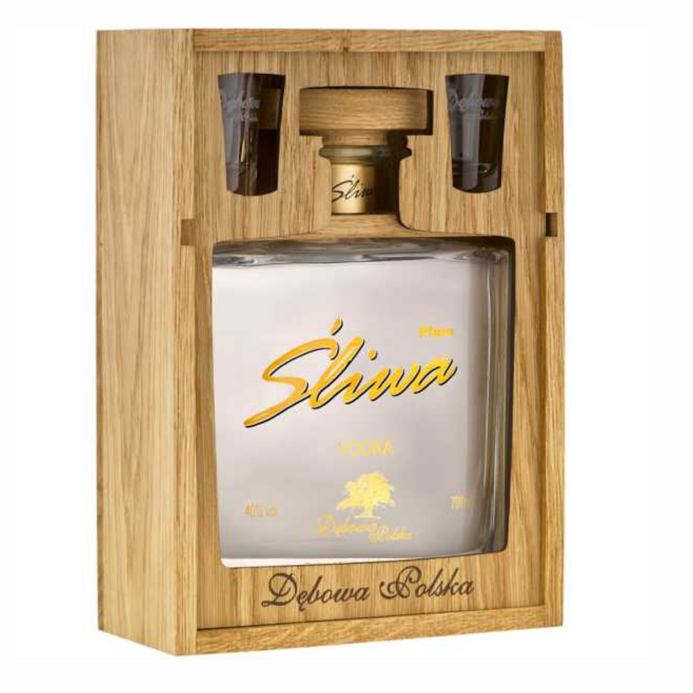 Wódka Dębowa Śliwa + 2 Kieliszki 40% 700 ml