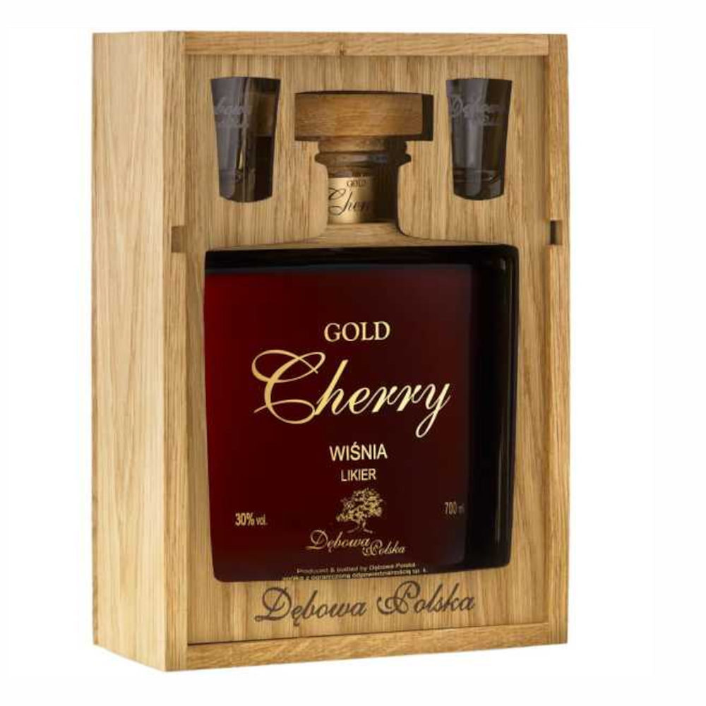 Likier Dębowa Wiśnia + 2 Kieliszki 30% 700 ml skrzynka