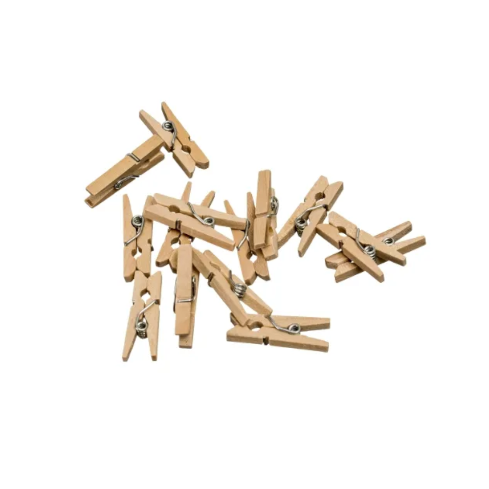 Spinacze drewniane mini 25mm 100 sztuk