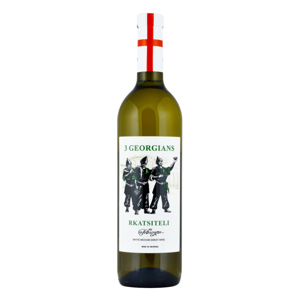 Wino 3 Georgians Rkatsiteli Medium Sweet 11% białe półsłodkie 750 ml
