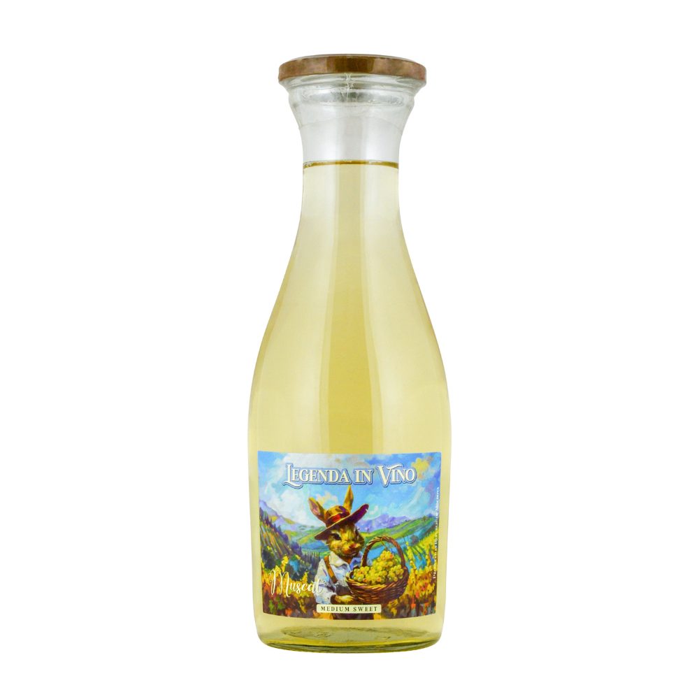 Wino Legenda in Vino Muscat Medium Sweet białe półsłodkie 1000 ml