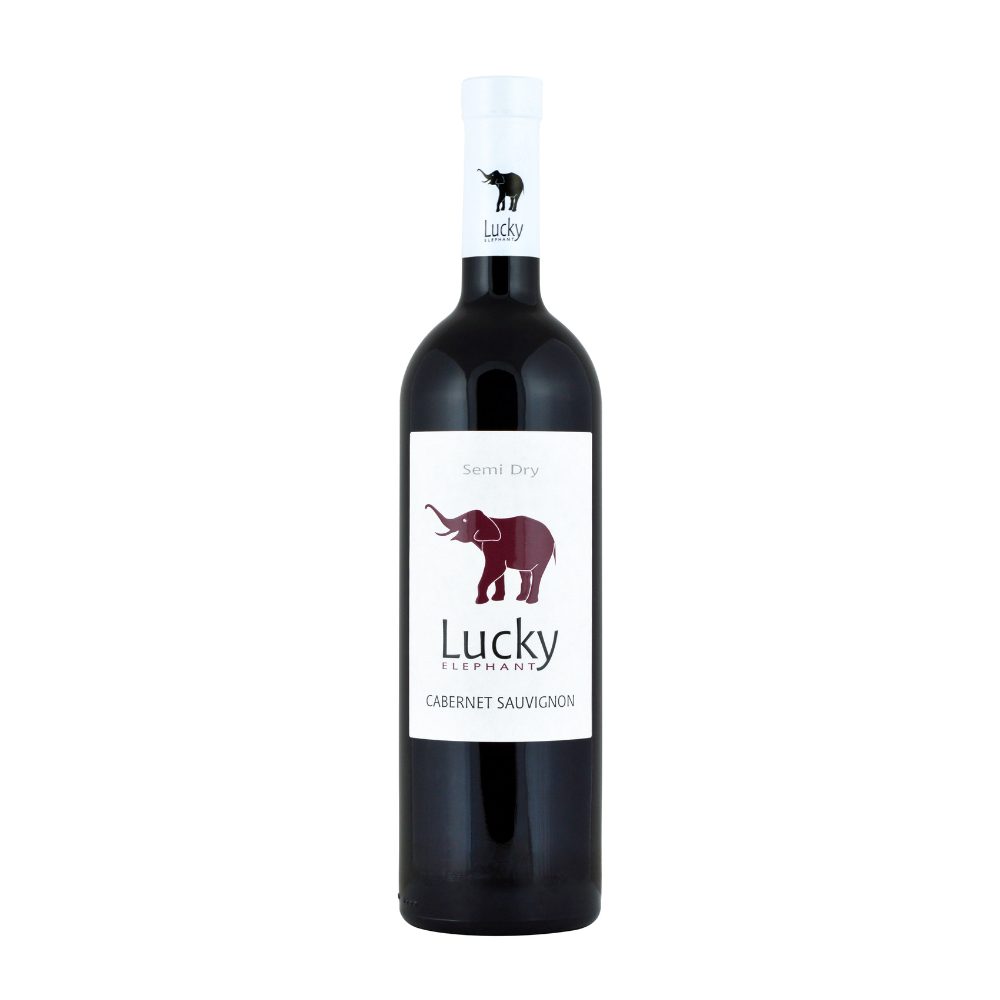 Wino Lucky Elephant Cabernet Sauvignon Semi Dry 13% czerwone półwytrawne 750 ml