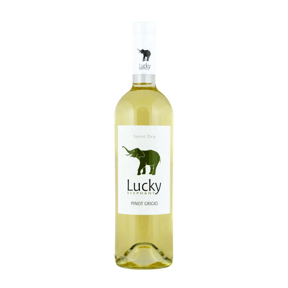 Wino Lucky Elephant Pinot Grigio Semi Dry 11,5% białe półwytrawne 750 ml