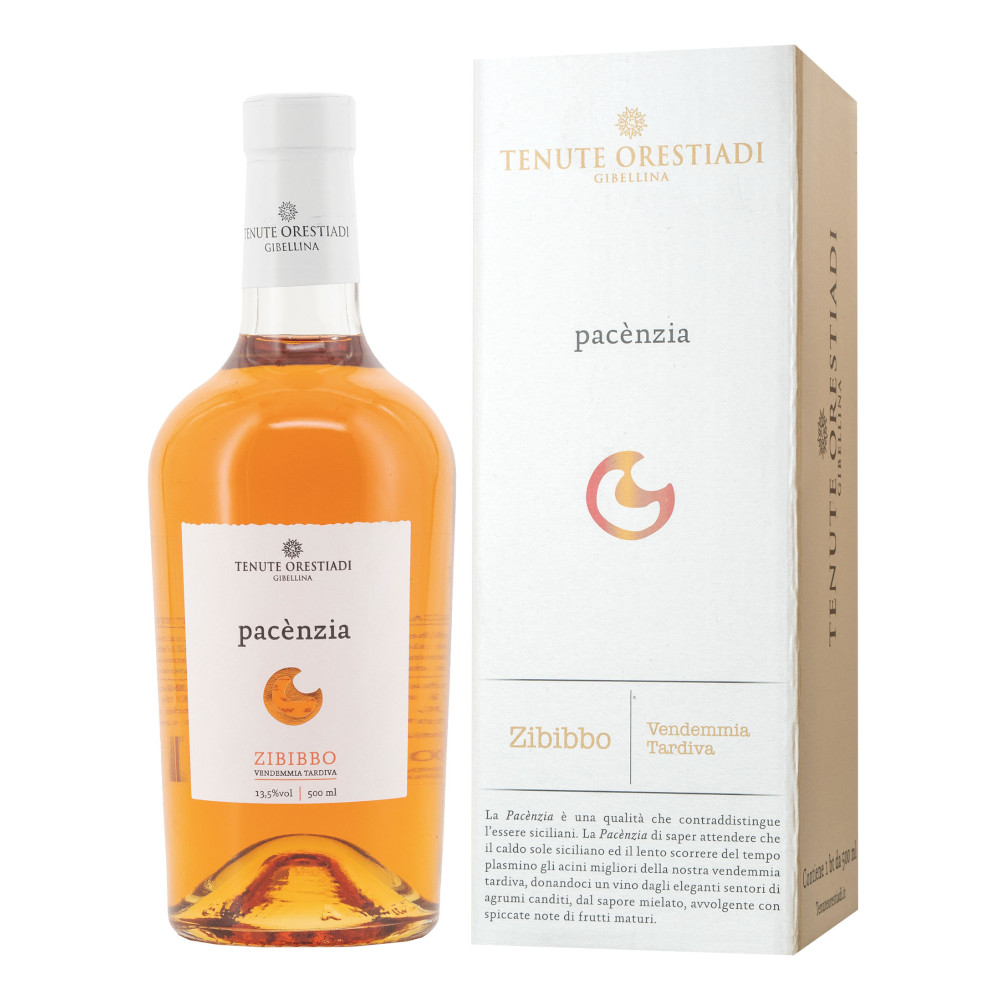 Wino Orestiadi Tenute Pacenzia Zibibbo Vendemmia 13,5% białe słodkie 500 ml