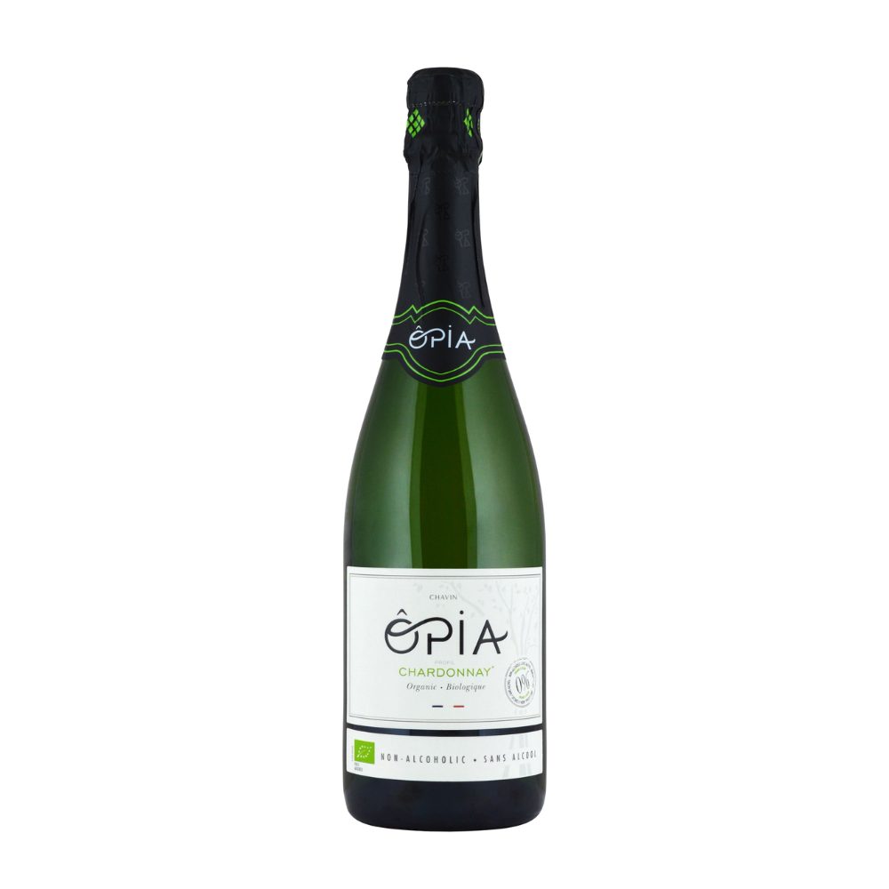 Wino musujące Opia Organic Bio Chardonnay Sparkling 0% białe półwytrawne 750 ml