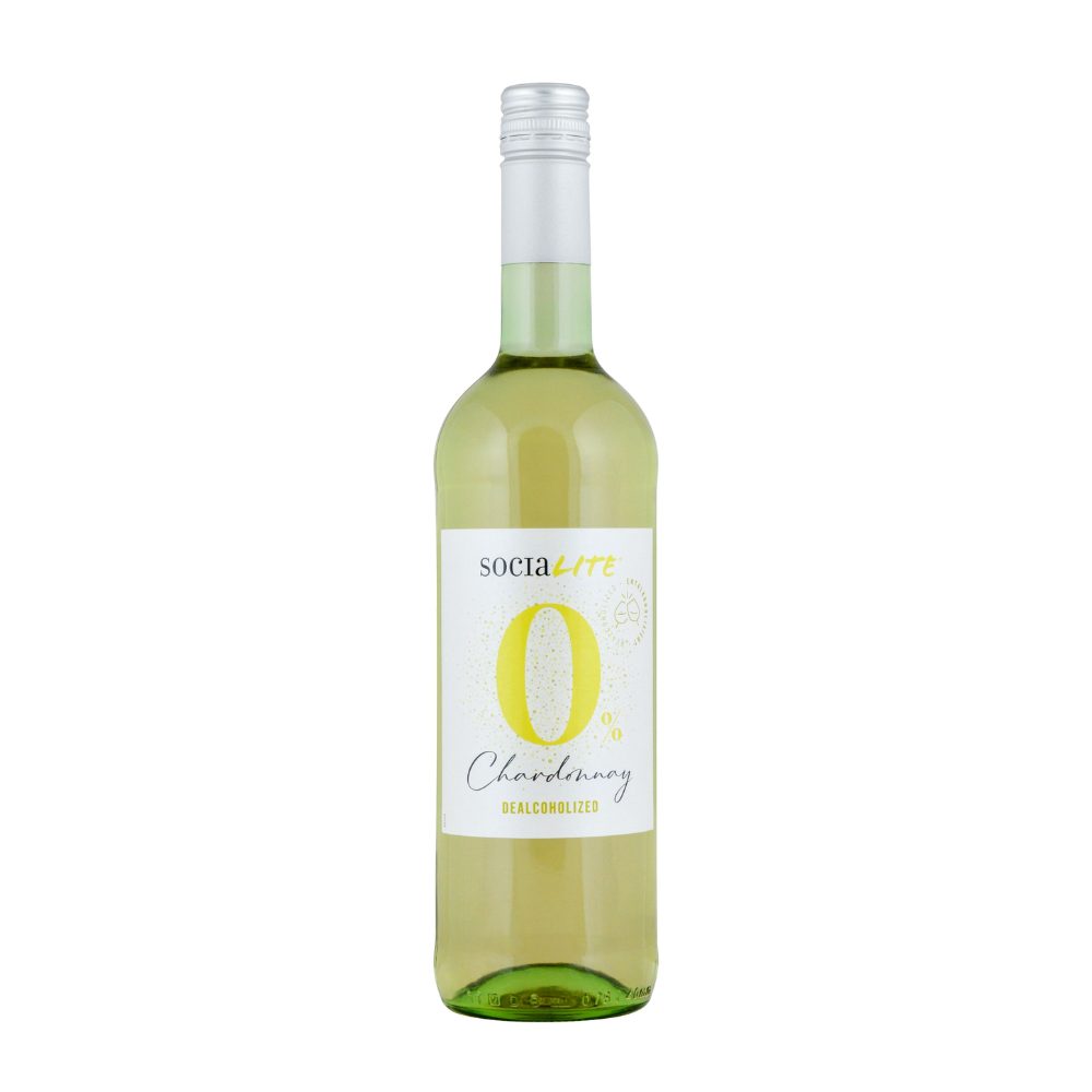 Wino Socialite Chardonnay 0% białe półwytrawne 750 ml