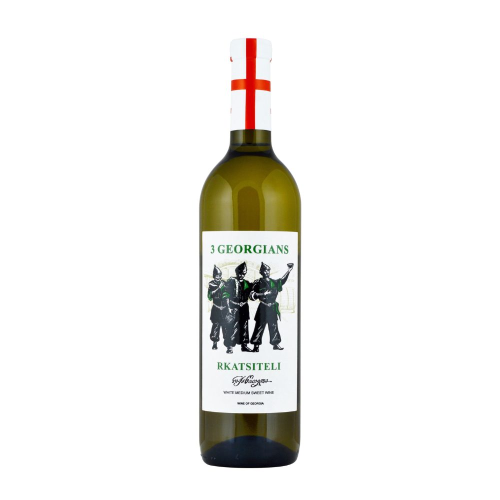 Wino 3 Georgians Rkatsiteli Medium Sweet 11% białe półsłodkie 750 ml