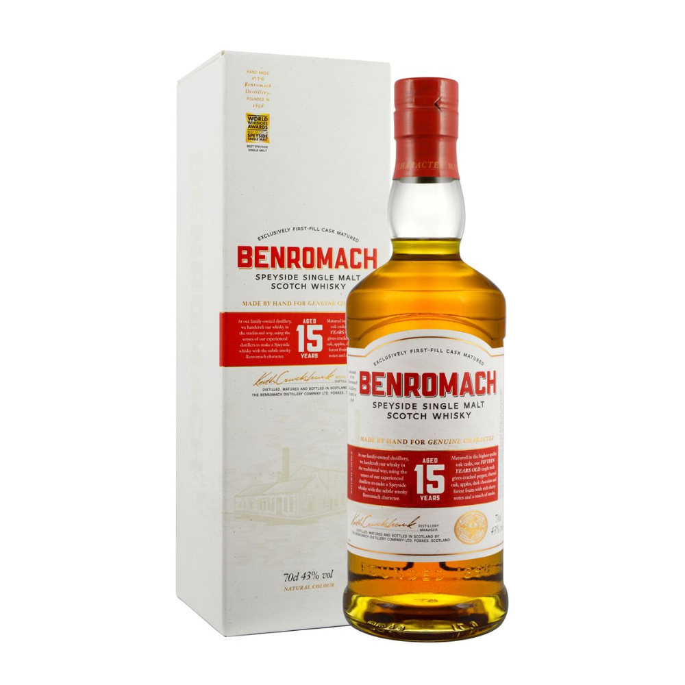 Whisky Benromach 15YO 43% 700 ml kartonik