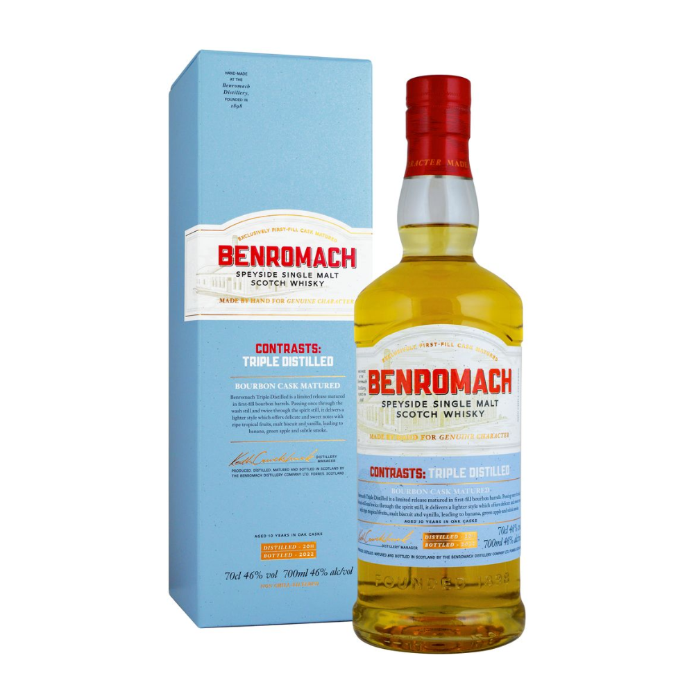 Whisky Benromach Triple Distilled 46% 700 ml