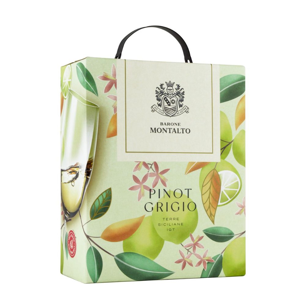 Wino Barone Montalto Pinot Grigio Terre Siciliane BiB 12% białe wytrawne 3000 ml