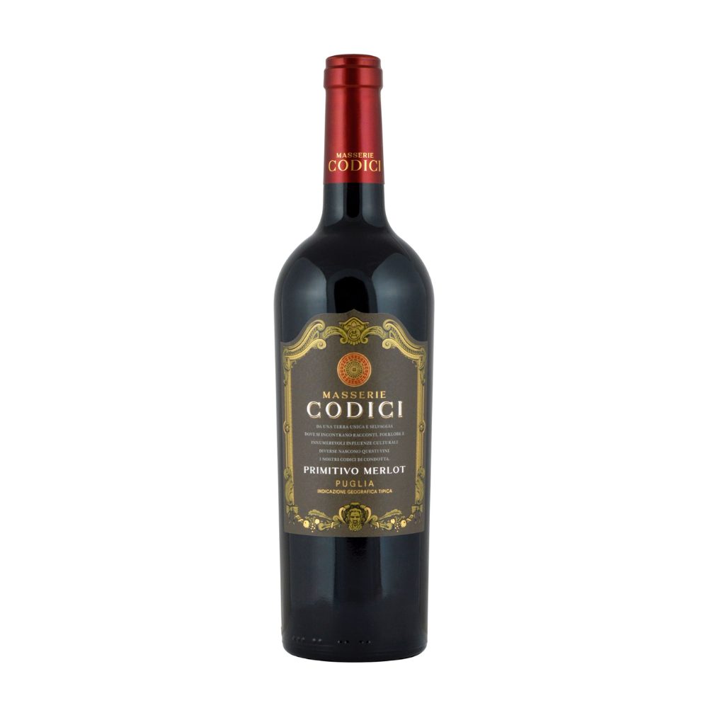 Wino Masserie Codici Primitivo-Merlot Puglia IGT 13,5% czerwone wytrawne 750 ml