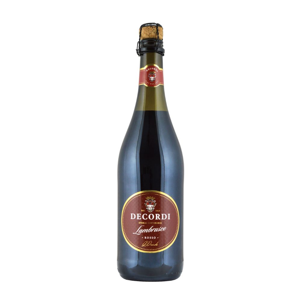 Wino musujące Decordi Lambrusco dell'Emilia Frizzante Rosso Amabile IGT 8% czerwone półsłodkie 750 ml