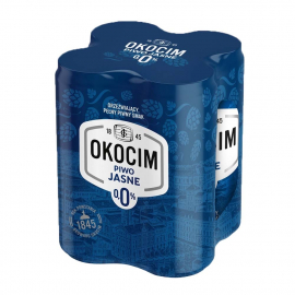 Piwo Okocim Jasne 0% 500 ml 4 pak Puszka