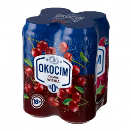 Piwo Okocim Ciemna Wiśnia 0% 500 ml 4 - pak Puszka