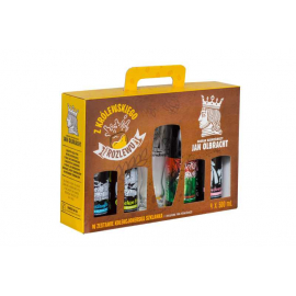 Zestaw Piw Bjor Jan Olbracht 4x 500 ml + szklanka