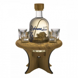 Wódka Dębowa Polska 40% 700 ml + Stolik dębowy + 4 kieliszki