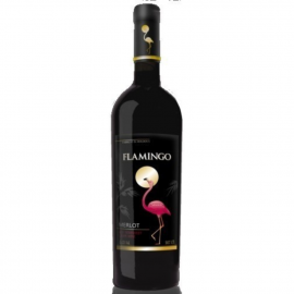 Wino Flamingo Merlot 12% czerwone półsłodkie 750 ml