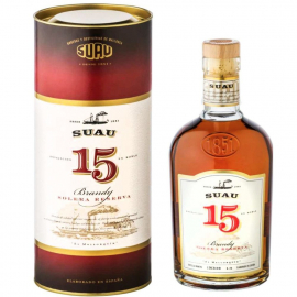 Brandy Suau 15 YO 37% 700 ml + Tuba