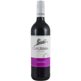 Wino Cape Zebra Pinotage (white label) 12% czerwone półwytrawne 750 ml