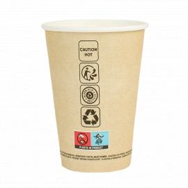 Kubek Pap. Kraft 300 ml (FI90) + znak dyrektywy multi (4076)