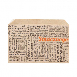 Torebka płaska szara PE 140x100 Nowe Smacznego