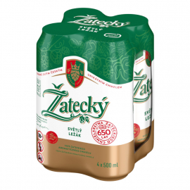 Piwo Zatecky Svetly Lezak 5% 500 ml 4 pak puszka