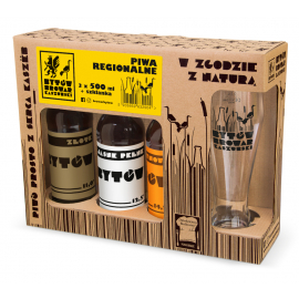 Zestaw Piw Bytów 3 X 500 ml + Szklanka