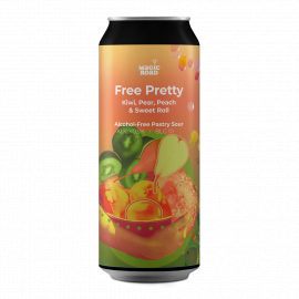 Piwo Magic Road Free Pretty Kiwi Pear Peach & Sweet Roll 0% 500 ml Puszka