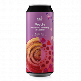 Piwo Pretty Strawberry Raspberry & Sweet Roll 5,2% 500 ml Puszka