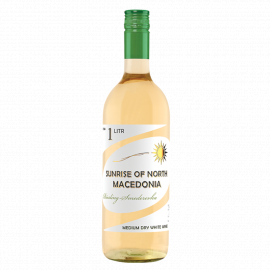 Wino Sunrise of North Macedonia Riesling Smederevka 11,5% białe półwytrawne 1000 ml