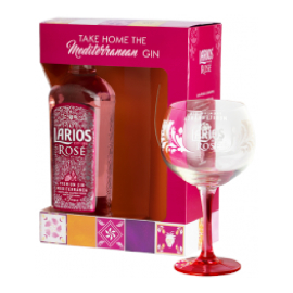 Gin Larios Rose 37,5% 700 ml + kieliszek