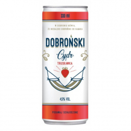 Cydr Dobroński Truskawkowy 4,5% 330 ml Puszka