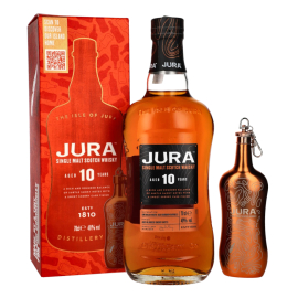 Whisky Isle Of Jura 10 YO 40% 700 ml + Hip Flask