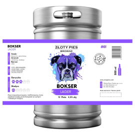 Piwo Złoty Pies Boxer - Lager 4,5% 30 L Keg